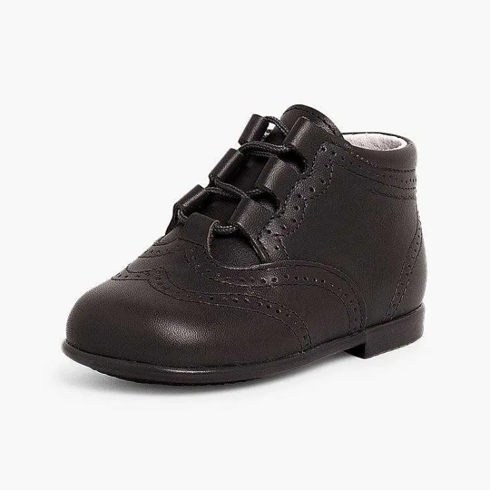Pisamonas Lace Up Oxfords>Leather Lace-Up Oxford Booties