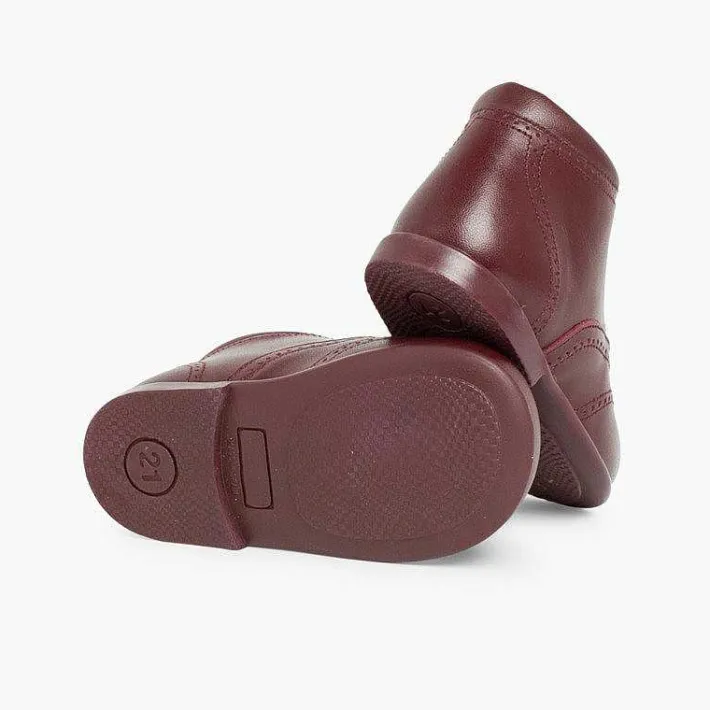 Pisamonas Lace Up Oxfords>Leather Lace-Up Oxford Booties