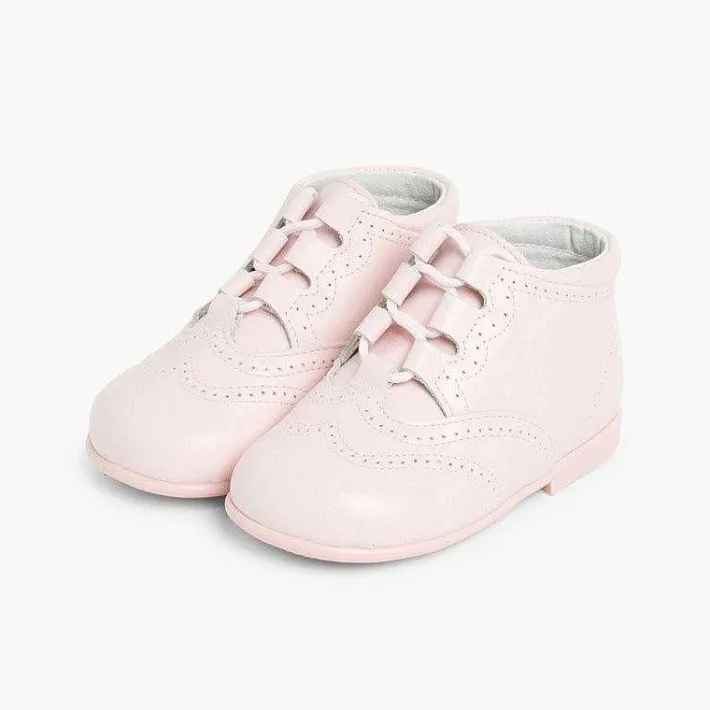 Pisamonas Lace Up Oxfords>Leather Lace-Up Oxford Booties