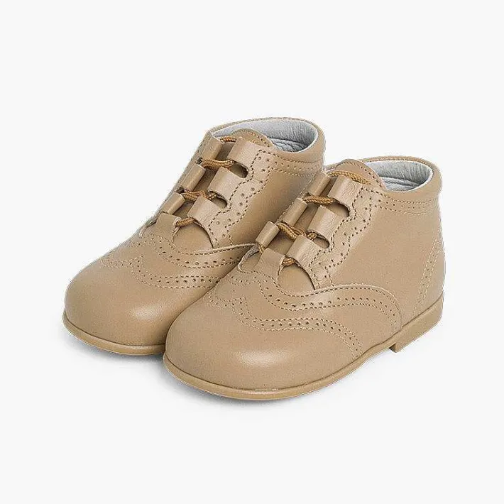Pisamonas Lace Up Oxfords>Leather Lace-Up Oxford Booties