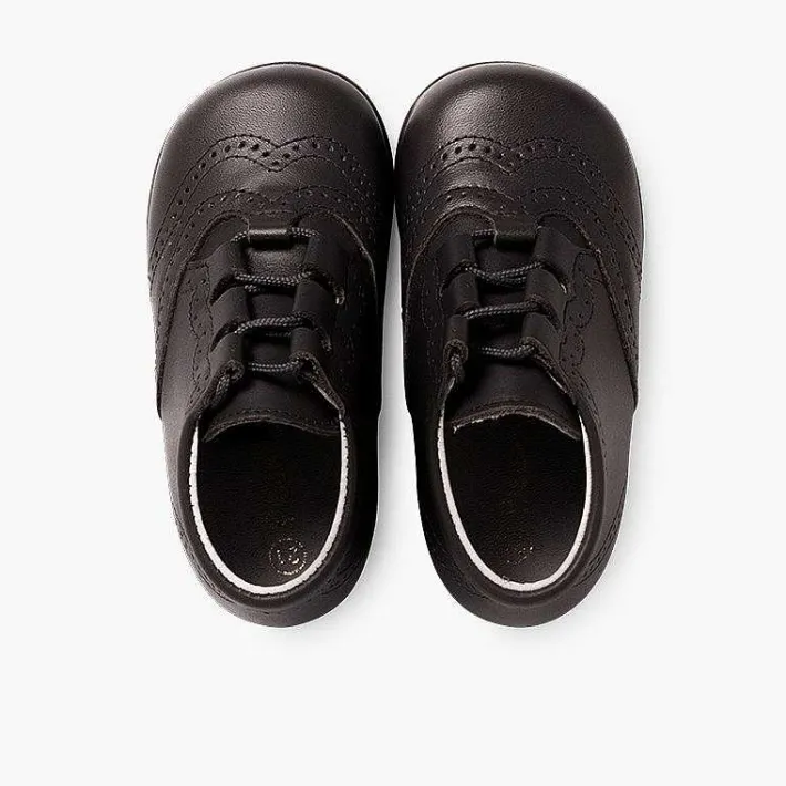 Pisamonas Lace Up Oxfords>Leather Lace-Up Oxford Booties