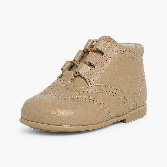Pisamonas Lace Up Oxfords>Leather Lace-Up Oxford Booties