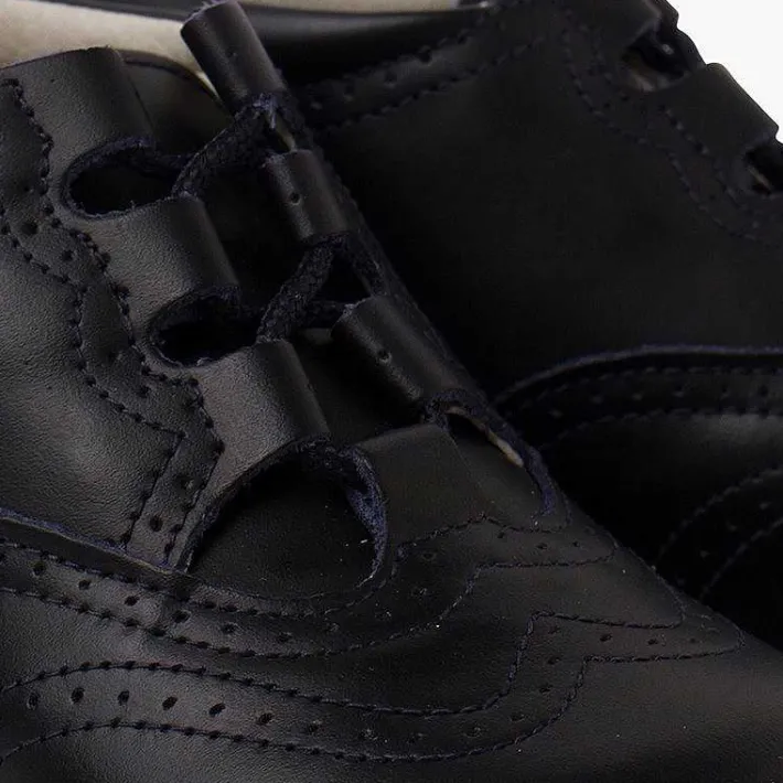 Pisamonas Lace Up Oxfords>Leather Lace-Up Oxford Booties