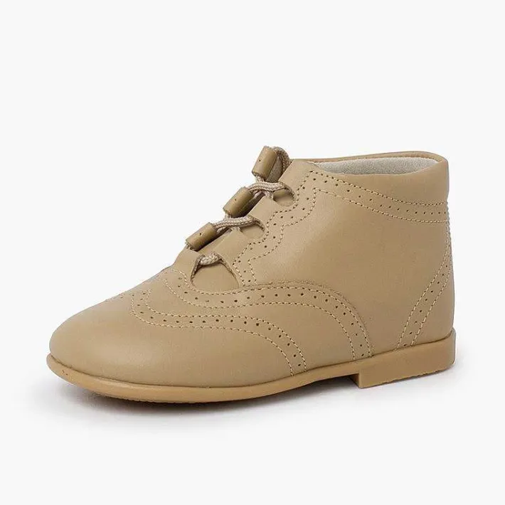 Pisamonas Lace Up Oxfords>Leather Lace-Up Oxford Booties