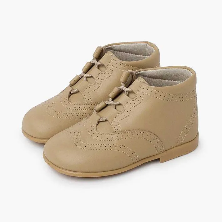 Pisamonas Lace Up Oxfords>Leather Lace-Up Oxford Booties