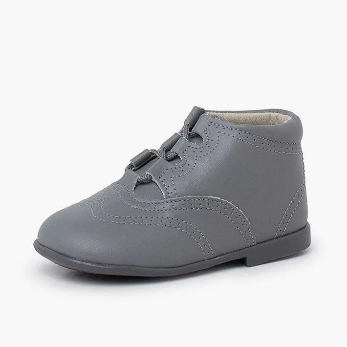 Pisamonas Lace Up Oxfords>Leather Lace-Up Oxford Booties