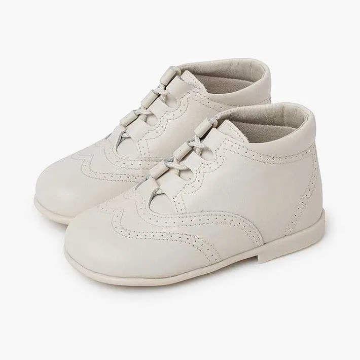Pisamonas Lace Up Oxfords>Leather Lace-Up Oxford Booties
