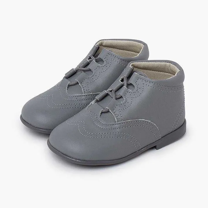 Pisamonas Lace Up Oxfords>Leather Lace-Up Oxford Booties