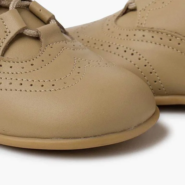 Pisamonas Lace Up Oxfords>Leather Lace-Up Oxford Booties