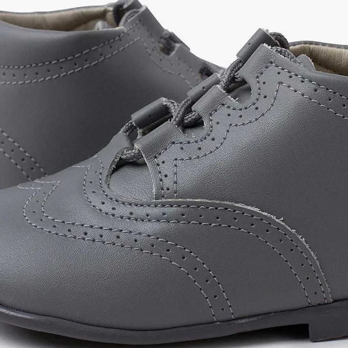 Pisamonas Lace Up Oxfords>Leather Lace-Up Oxford Booties