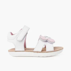 Pisamonas Sandals>Leather Sandal With Adherent Strap And Chubby Cherry Sole Colour White
