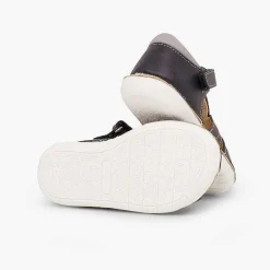 Pisamonas Sandals>Leather Sandals Boys With Loop Fasteners