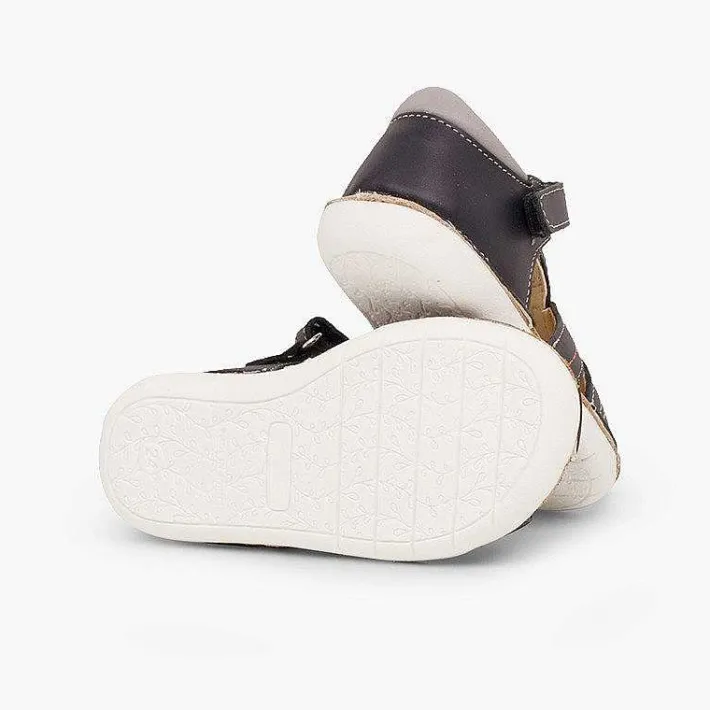 Pisamonas Sandals>Leather Sandals Boys With Loop Fasteners