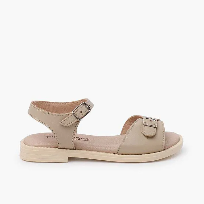 Pisamonas Sandals>Leather Sandals Buckle Fastening