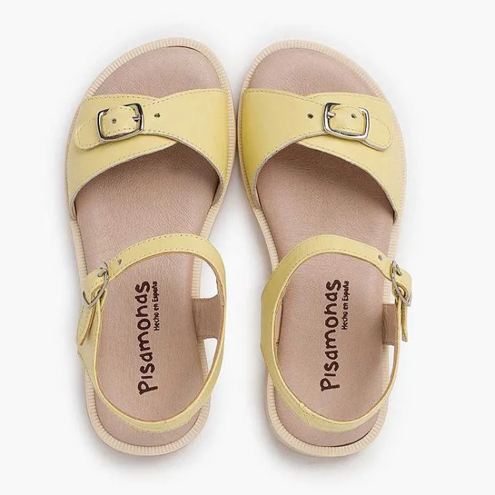 Pisamonas Sandals>Leather Sandals Buckle Fastening