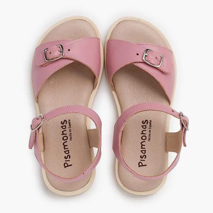 Pisamonas Sandals>Leather Sandals Buckle Fastening
