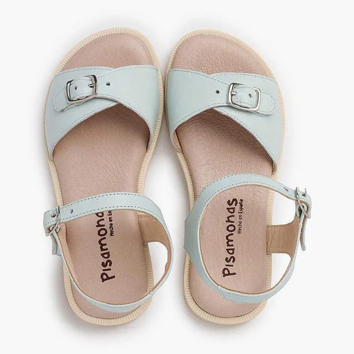 Pisamonas Sandals>Leather Sandals Buckle Fastening