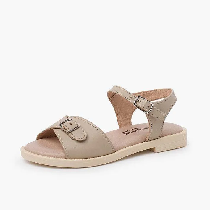 Pisamonas Sandals>Leather Sandals Buckle Fastening
