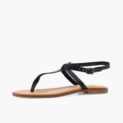 Pisamonas Sandals>Leather Sandals With Central Strap And Studs