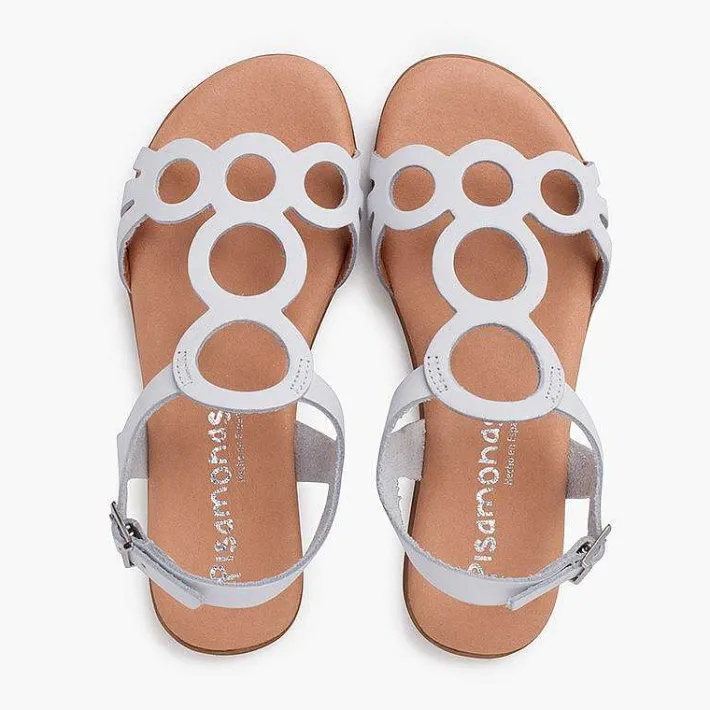 Pisamonas Sandals>Leather Sandals With Circles And Buckle Closure