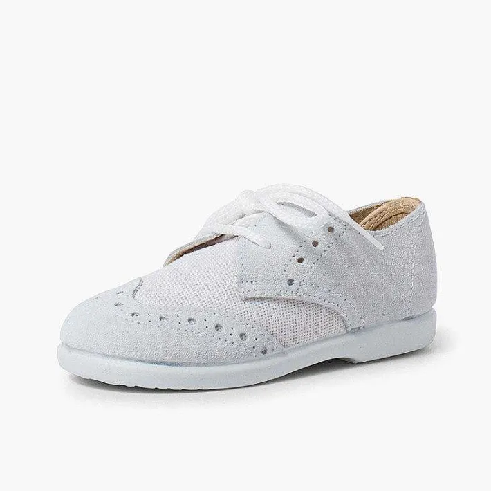 Pisamonas Brogues And Bluchers>Linen And Chopped Suede Blucher For Boys
