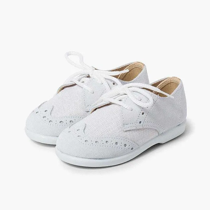 Pisamonas Brogues And Bluchers>Linen And Chopped Suede Blucher For Boys