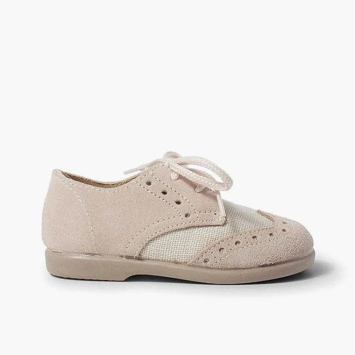 Pisamonas Brogues And Bluchers>Linen And Chopped Suede Blucher For Boys