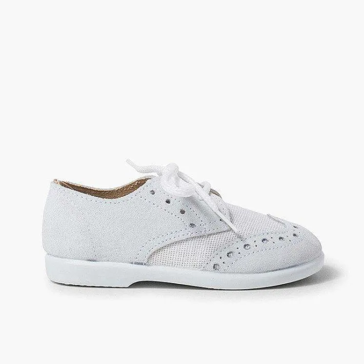 Pisamonas Brogues And Bluchers>Linen And Chopped Suede Blucher For Boys