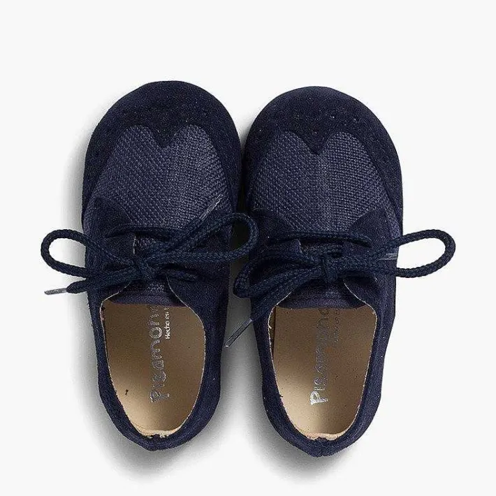 Pisamonas Brogues And Bluchers>Linen And Chopped Suede Blucher For Boys