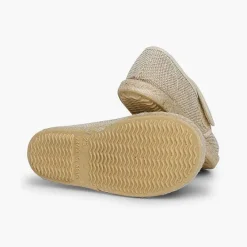 Pisamonas Espadrilles>Linen And Jute Bluchers With Loop Fasteners