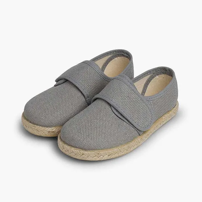 Pisamonas Espadrilles>Linen And Jute Bluchers With Loop Fasteners