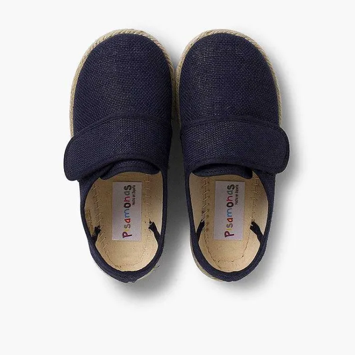 Pisamonas Espadrilles>Linen And Jute Bluchers With Loop Fasteners