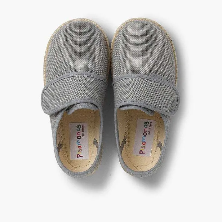 Pisamonas Espadrilles>Linen And Jute Bluchers With Loop Fasteners