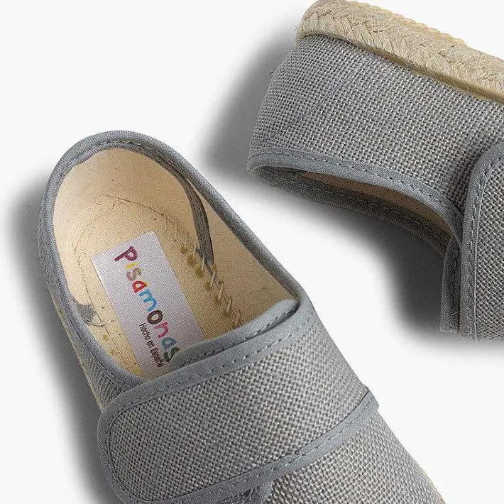 Pisamonas Espadrilles>Linen And Jute Bluchers With Loop Fasteners