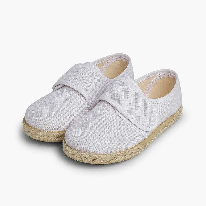 Pisamonas Espadrilles>Linen And Jute Bluchers With Loop Fasteners