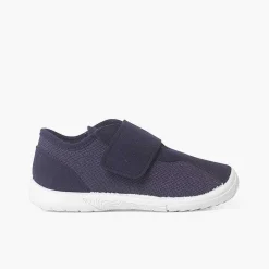 Pisamonas Trainers>Linen And Nobutex Trainers With Hook-And-Loop Fastening