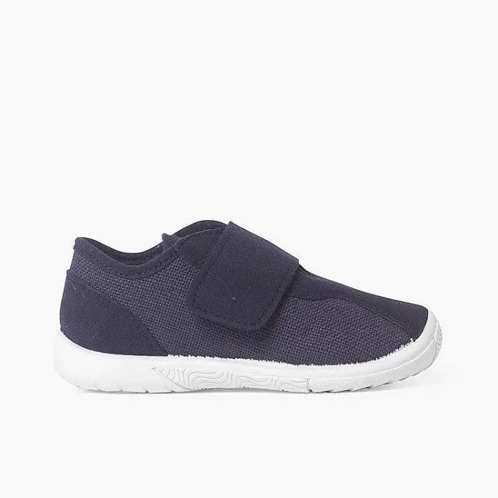 Pisamonas Trainers>Linen And Nobutex Trainers With Hook-And-Loop Fastening