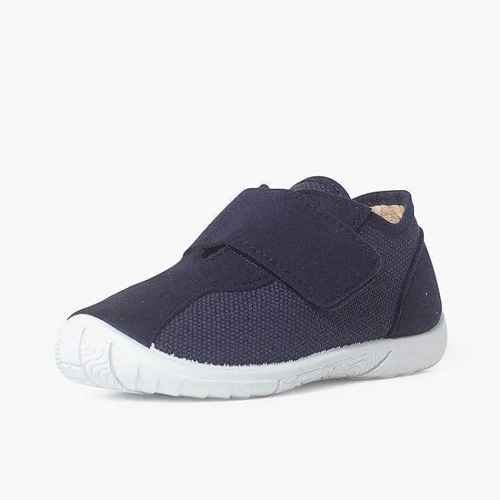 Pisamonas Trainers>Linen And Nobutex Trainers With Hook-And-Loop Fastening