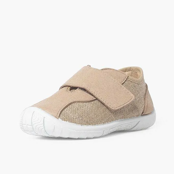 Pisamonas Trainers>Linen And Nobutex Trainers With Hook-And-Loop Fastening