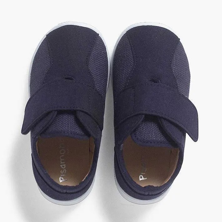 Pisamonas Trainers>Linen And Nobutex Trainers With Hook-And-Loop Fastening