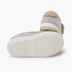 Pisamonas Trainers>Linen And Suede Trainers Wide Adherent Fastenings