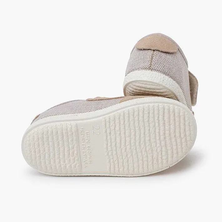 Pisamonas Trainers>Linen And Suede Trainers Wide Adherent Fastenings