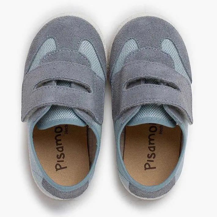 Pisamonas Trainers>Linen And Suede Trainers Wide Adherent Fastenings