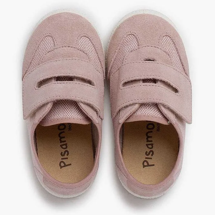 Pisamonas Trainers>Linen And Suede Trainers Wide Adherent Fastenings