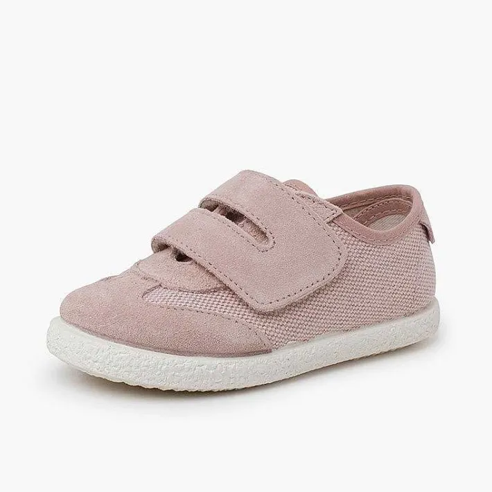 Pisamonas Trainers>Linen And Suede Trainers Wide Adherent Fastenings