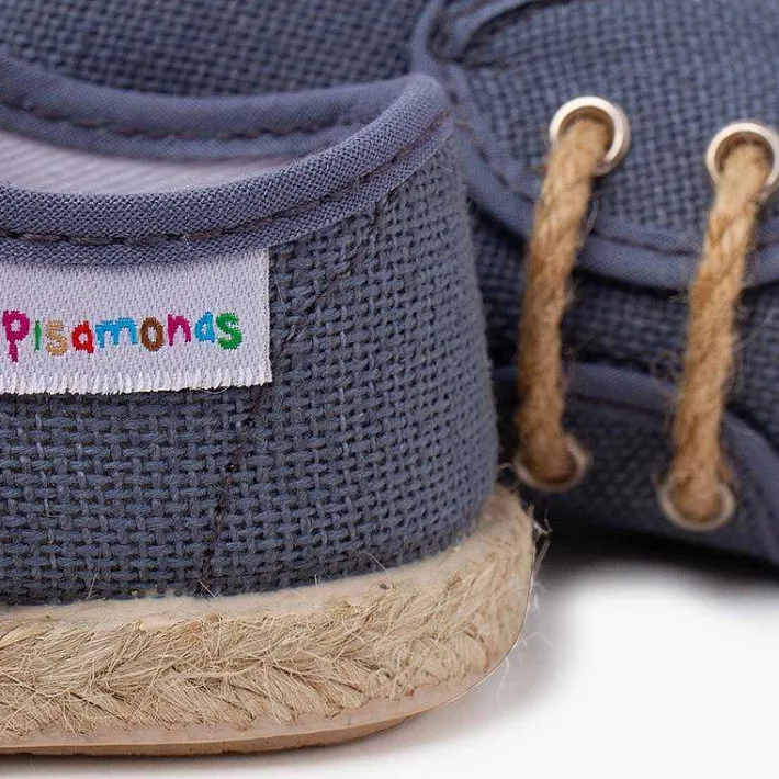 Pisamonas Trainers>Linen Bluchers With Jute Laces And Sole