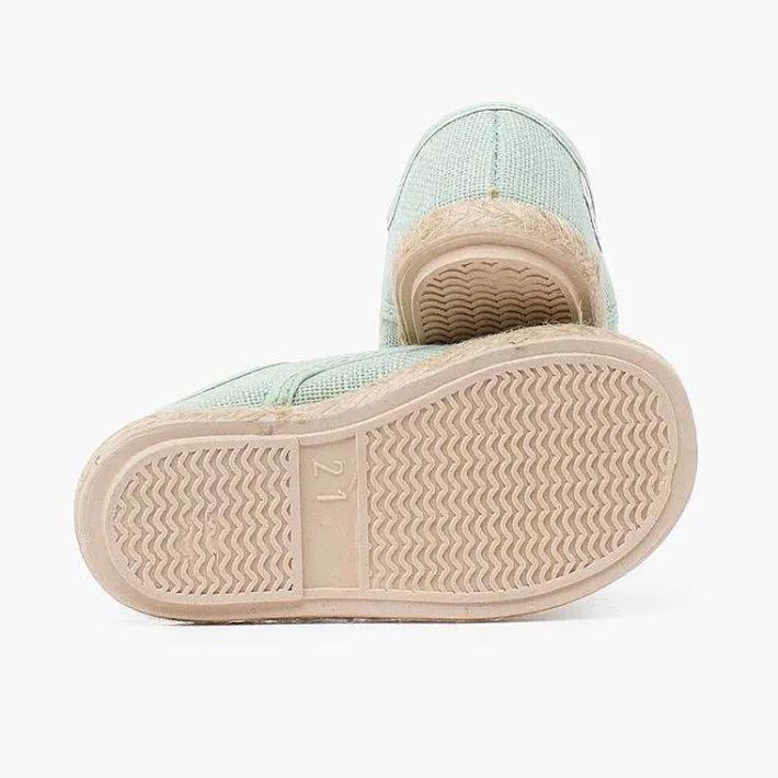 Pisamonas Trainers>Linen Bluchers With Jute Laces And Sole