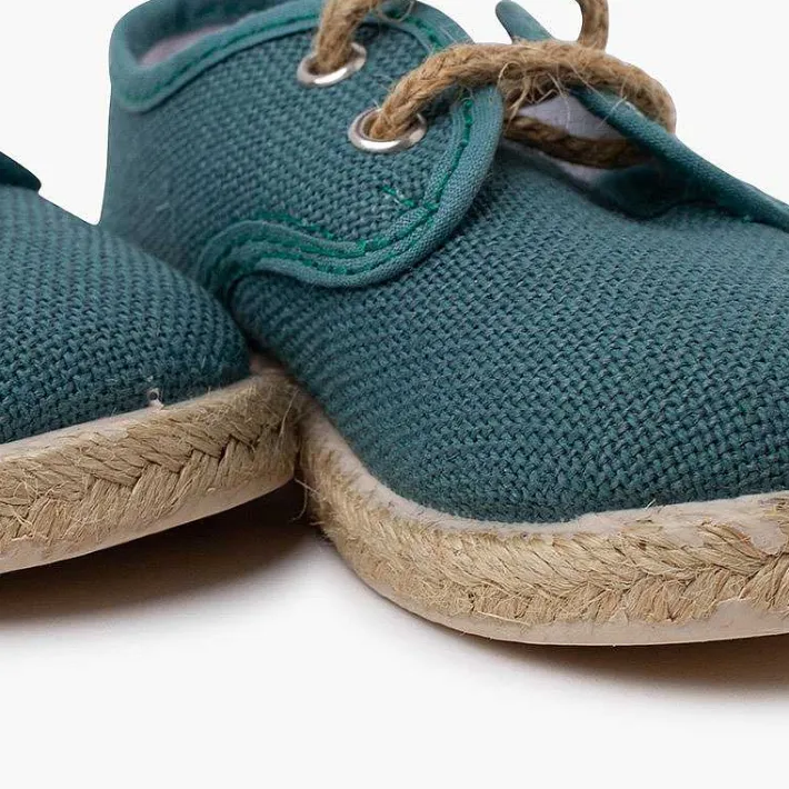 Pisamonas Trainers>Linen Bluchers With Jute Laces And Sole