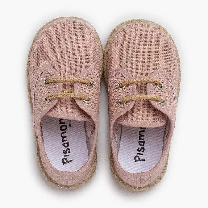 Pisamonas Trainers>Linen Bluchers With Jute Laces And Sole