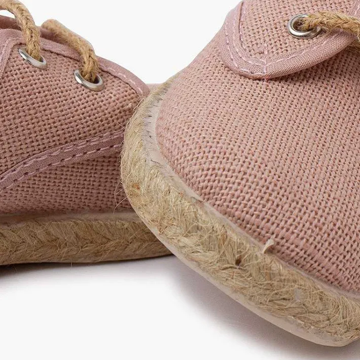 Pisamonas Trainers>Linen Bluchers With Jute Laces And Sole